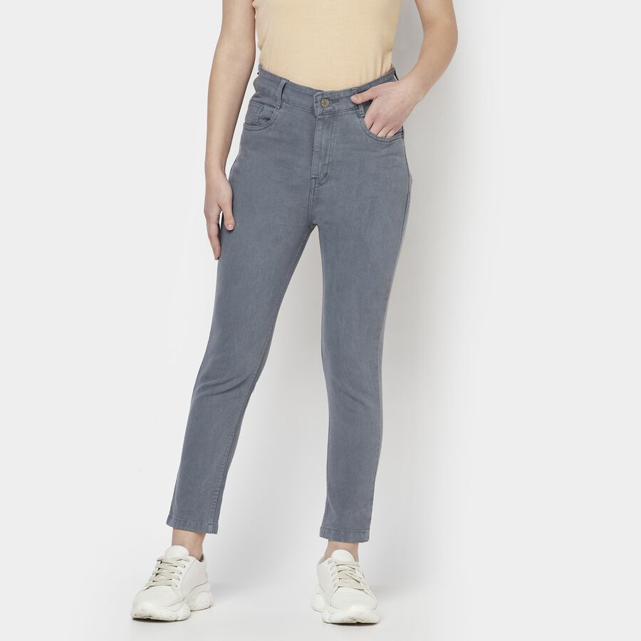 High Rise Skinny Jeans, Dark Grey, large image number null