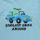 Boys Light Blue Cotton Round Neck Casual T-Shirt, Light Blue, small