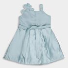 Girls' Light Sky Blue Rhinestone Embellished Party Wear Frock, Light Blue, small image number null