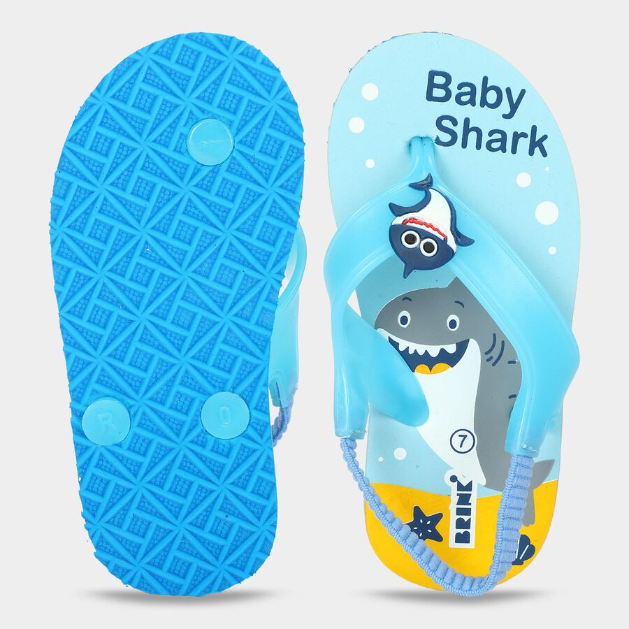 Boys' Blue Flip-Flop Slippers, नीला, large