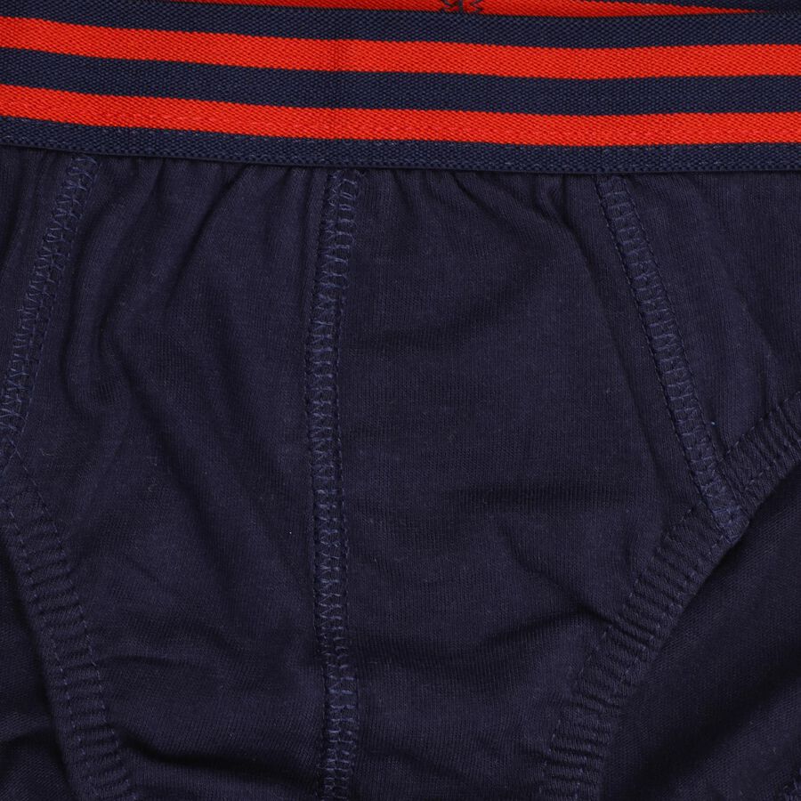 Boys' 100% Cotton Briefs , Navy Blue, large image number null