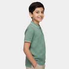 Boys' Mint Round Neck Casual T-Shirt, Light Green, small