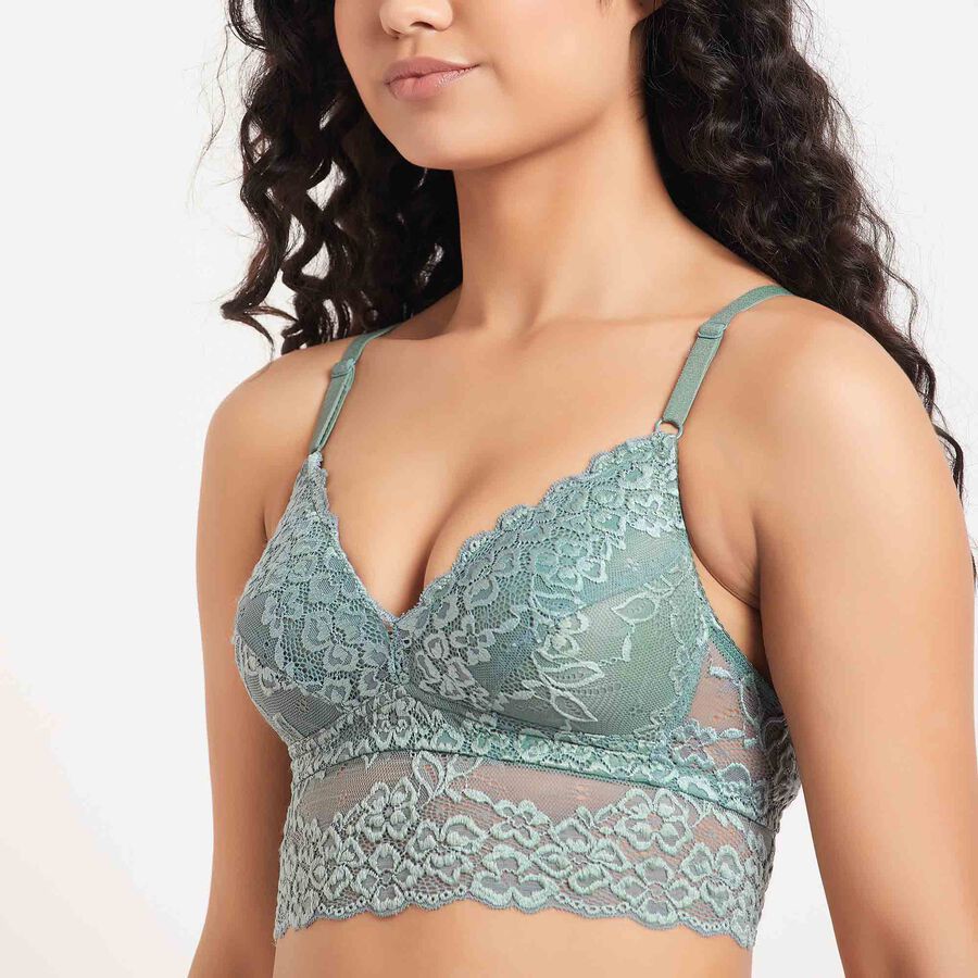Full Lace Padded Bra, Olive, large image number null