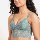 Full Lace Padded Bra, ओलिव, small image number null