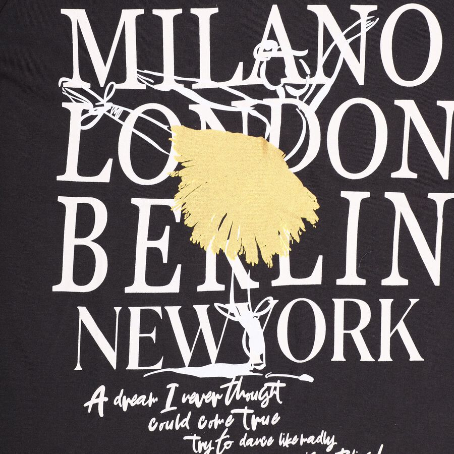 Girls' T-Shirt , Charcoal, large image number null