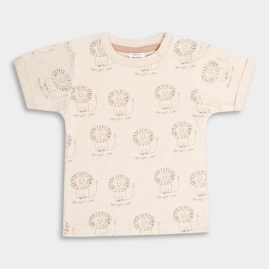 Infants' 100% Cotton T-Shirt, ऑफ व्हाइट, large image number null