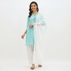 Women's Bright White Solid Dupatta, White, small image number null