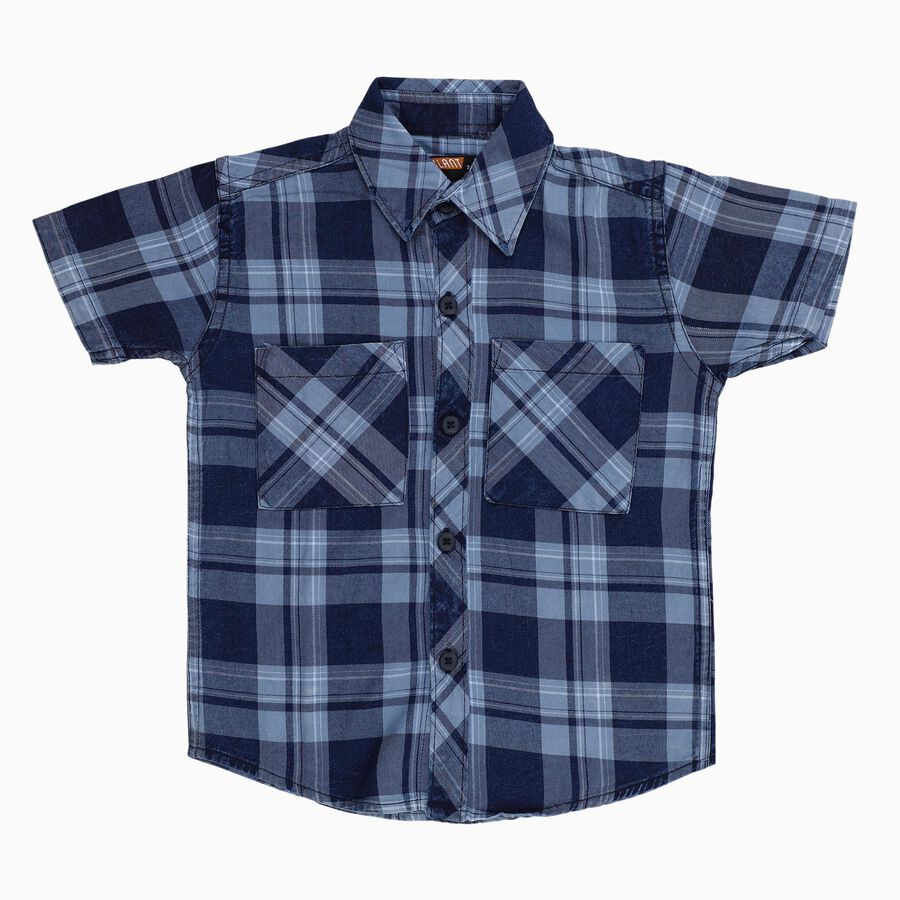 Boys' Casual Shirt, नेवी ब्लू, large image number null