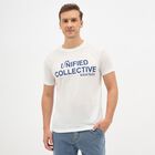 Men's Bright Snow White Round Neck Slim Fit T-Shirt, White, small image number null