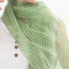 Women's Light Sage Green Checkered Dupatta, हल्का हरा, small image number null