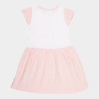 Girls Cotton Frock, Peach, small image number null