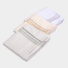 Men's Muted Ivory and Beige Striped Handkerchief Pack, गहरा पीला, small image number null