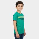 Boys' Half Sleeves T-Shirt, गहरा हरा, small