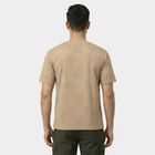 Men's Beige Athleisure T-Shirt, गहरा पीला, small
