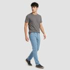 Men's Light Blue Slim Fit Clean Look Jeans, Light Blue, small
