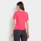 Solid Round Neck T-Shirt, Coral, small image number null