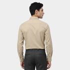 Men's Beige Formal Shirt, गहरा पीला, small