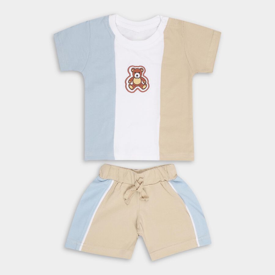 Infants' 100% Cotton Baba Suit, Beige, large image number null