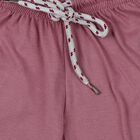 Boys' Mauve Cotton Blend Elastic Waist Bermuda Shorts, Pink, small