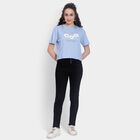 Ladies' 100% Cotton Crop  Top, हल्का नीला, small image number null