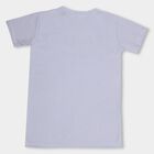 Boys' Light Blue Cotton Blend Round Neck Printed T-Shirt, Light Blue, small image number null