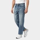 Men's Blue Straight Fit Classic Jeans, Mid Blue, small
