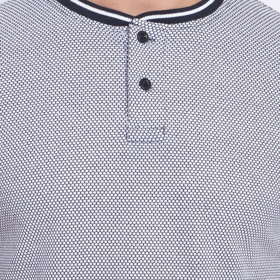 Men's Henley Half Sleeves T-Shirt, Navy Blue, large image number null