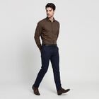 Men's Brown Formal Shirt, Brown, small