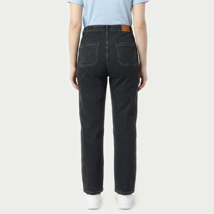 Women's Dark Grey Straight Fit Utility Pocket Jeans, Dark Grey, large