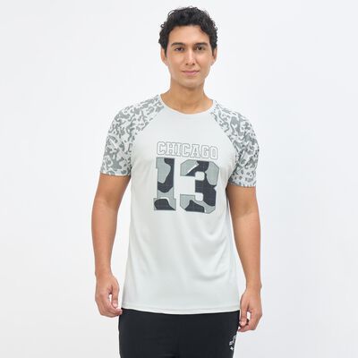 Men's Light Grey Round Neck Athleisure Drifit T-Shirt