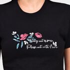 Ladies' Round Neck T-Shirt , Black, small image number null