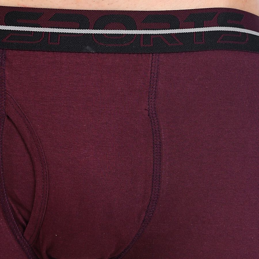 Men's 100% Cotton Trunks, वाइन, large