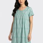 Women's Mint Green Round Neck Maxi / Gown Nighty, हल्का हरा, small