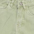 Girls' Light Sage Green Straight Fit Jeans, Light Green, small image number null