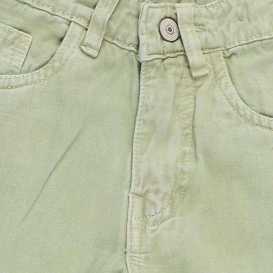 Girls' Light Sage Green Straight Fit Jeans, Light Green, large image number null