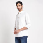 Solid Casual Shirt, White, small image number null