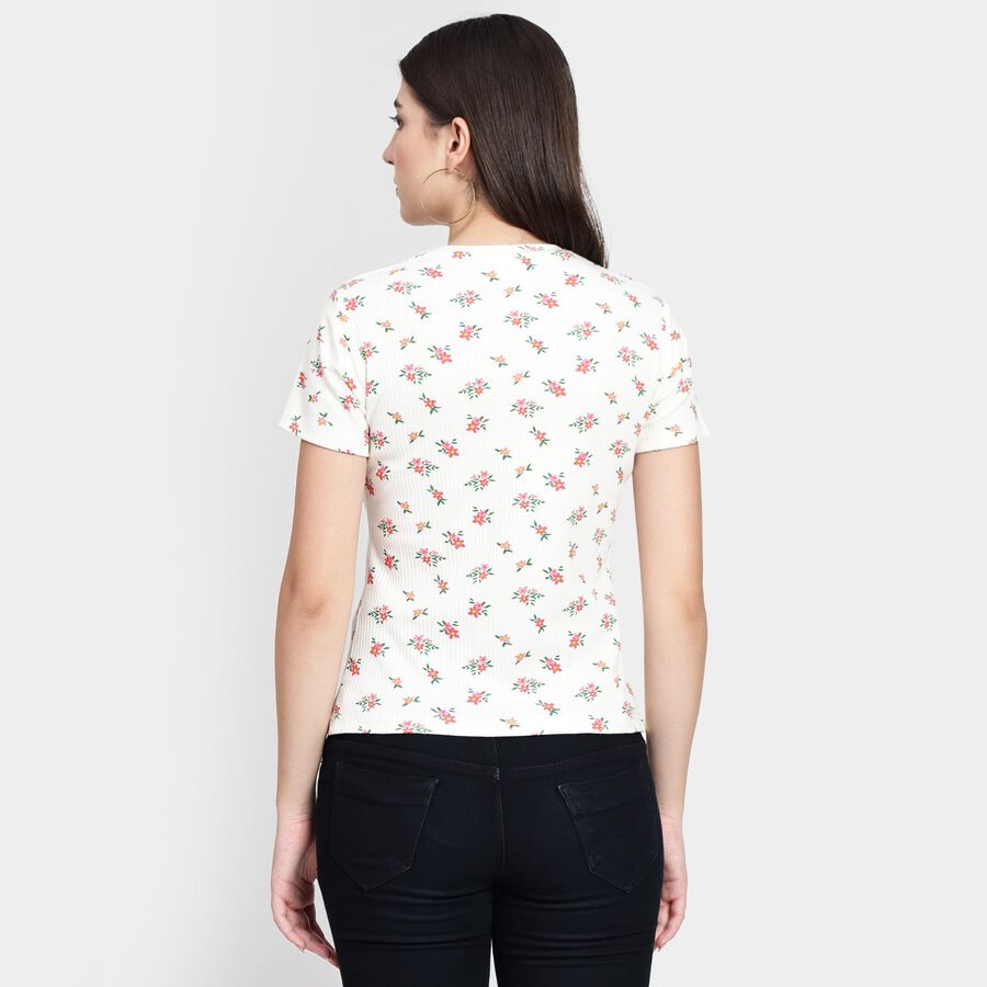 Ladies' Round Neck T-Shirt, White, large image number null