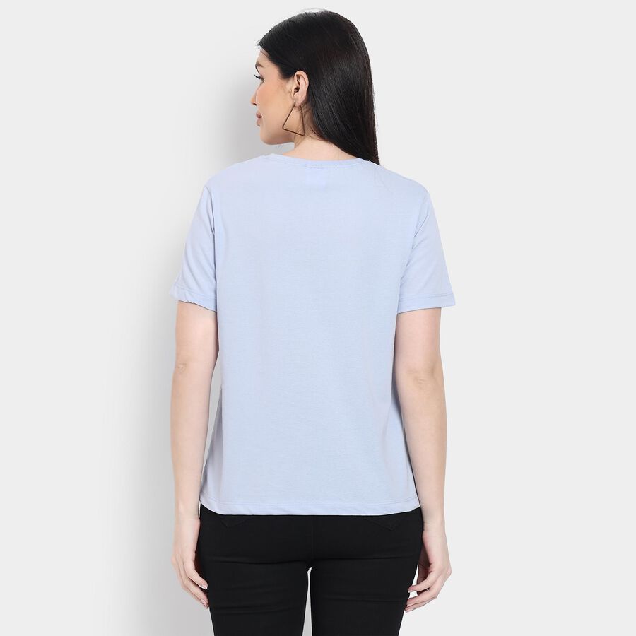 Ladies' Round Neck T-Shirt , Light Blue, large image number null