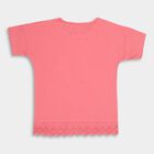 Girls' 100% Cotton T-Shirt , गुलाबी, small image number null