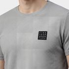 Men's Grey Round Neck Athleisure Drifit T-Shirt, Light Grey, small