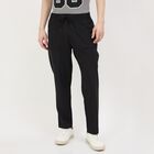 Men's Jet Black Regular Fit Zip Pocket Track Pants, Black, small