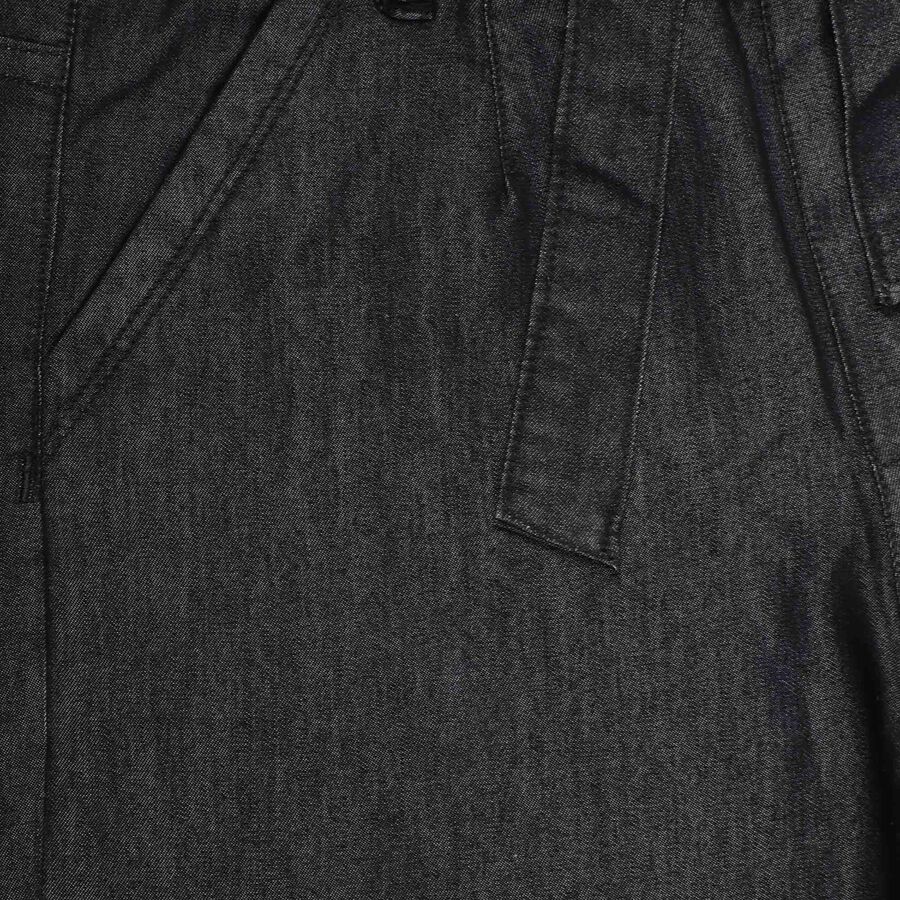 Girls Flared Pull Ups Jeans, Black, large image number null