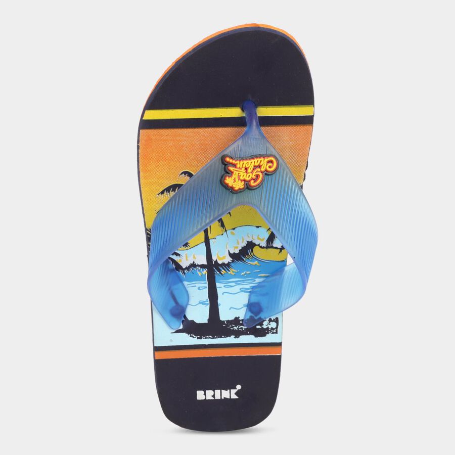 Kids Printed Slippers, Navy Blue, large image number null