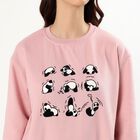 Women's Soft Pink Crew Neck Casual Sweatshirt, Pink, small image number null