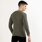 Men's Muted Olive Green Round Neck Thermal, Olive, small image number null