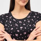 Ladies' Knee Length Nighty, Black, small