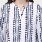 Ladies'  Stripes Shirt, ऑफ व्हाइट, small