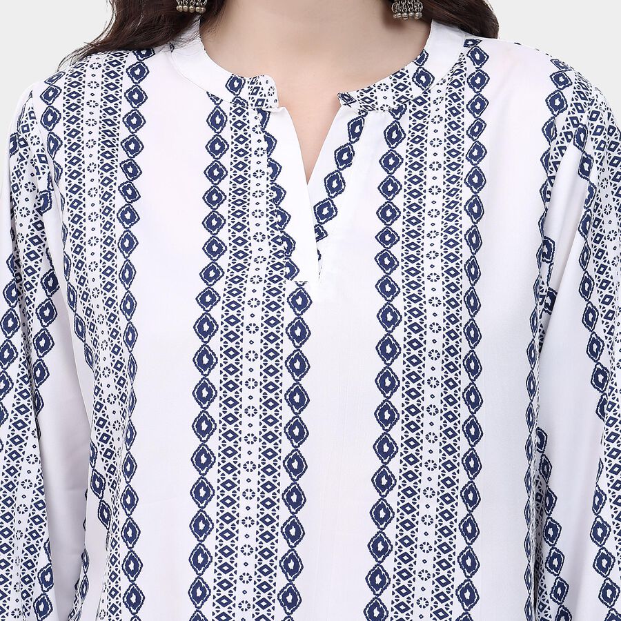 Ladies'  Stripes Shirt, ऑफ व्हाइट, large