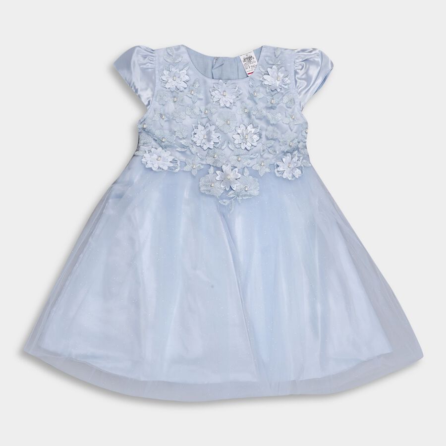 Girls' Frock, Light Blue, large image number null