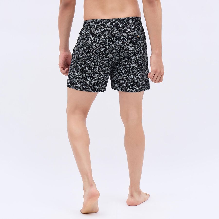 Men's 100% Cotton Boxers, काला, large